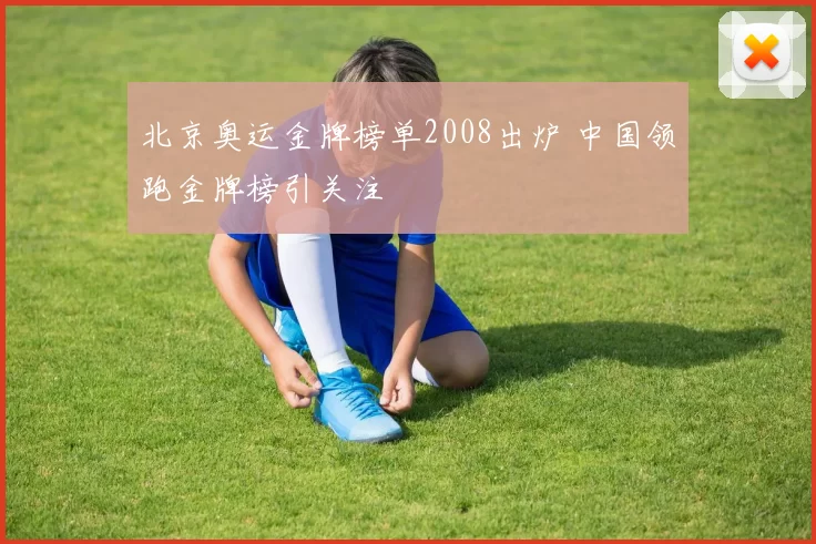 北京奥运金牌榜单2008出炉 中国领跑金牌榜引关注